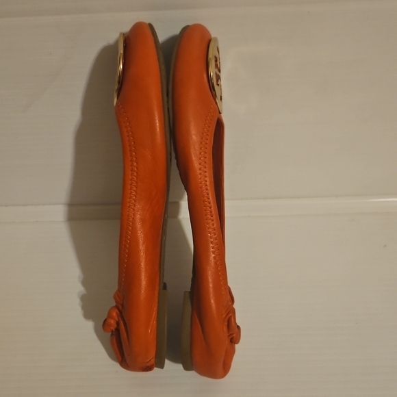 Tory Burch Reva Orange Ballet Flats Sz 8,5 - Picture 12 of 13